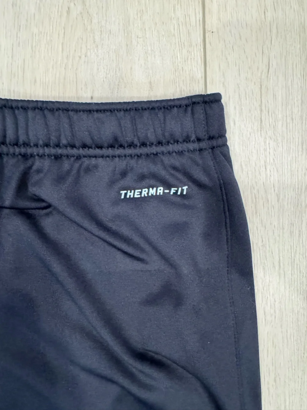 Nike Kids Black Jogger Sweatpants Therma-Fit with White Swoosh